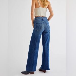 Mother The Tomcat Roller Nature touch base wide leg high-rise Medium Denim Jeans